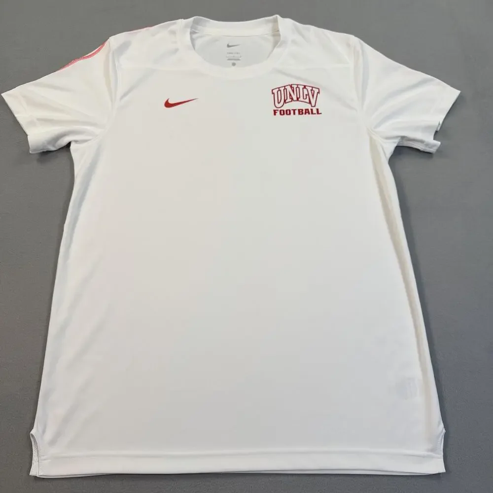 UNLV Rebels Shirt Mens Large White NCAA Football Nike Dri Fit T-Shirt Tee